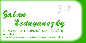 zalan mednyanszky business card